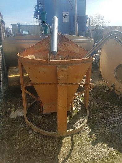 Used 55'' Wide Manual Dumping Steel Cone Hopper