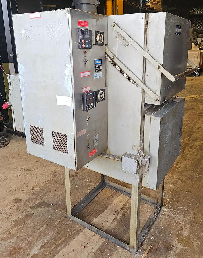 Used 2500* F Cress C122012DK Electric Heat Treat/Draw Furnace 12" x 14" x 20" Chamber 