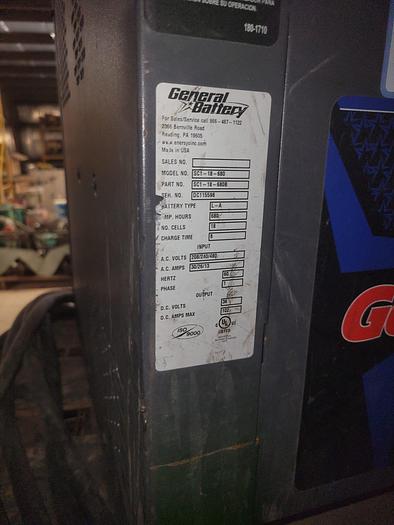 Used General Battery SC1-18-680 36V Lead Acid Battery Charger 680 Amp Hr. Rate