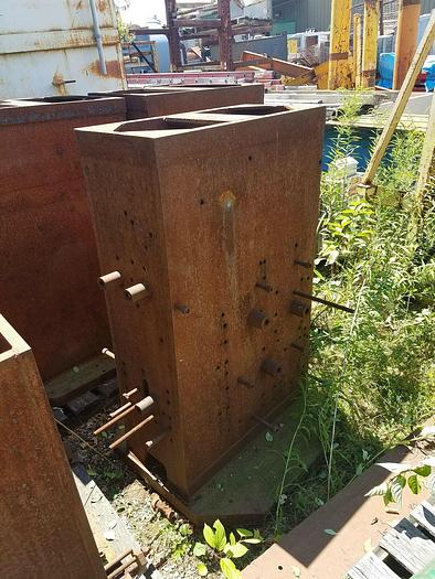 Used Stress Relieved Steel Tombstone 36″ W x 16″ Dp x 60″ H w/Drilled & tapped holes