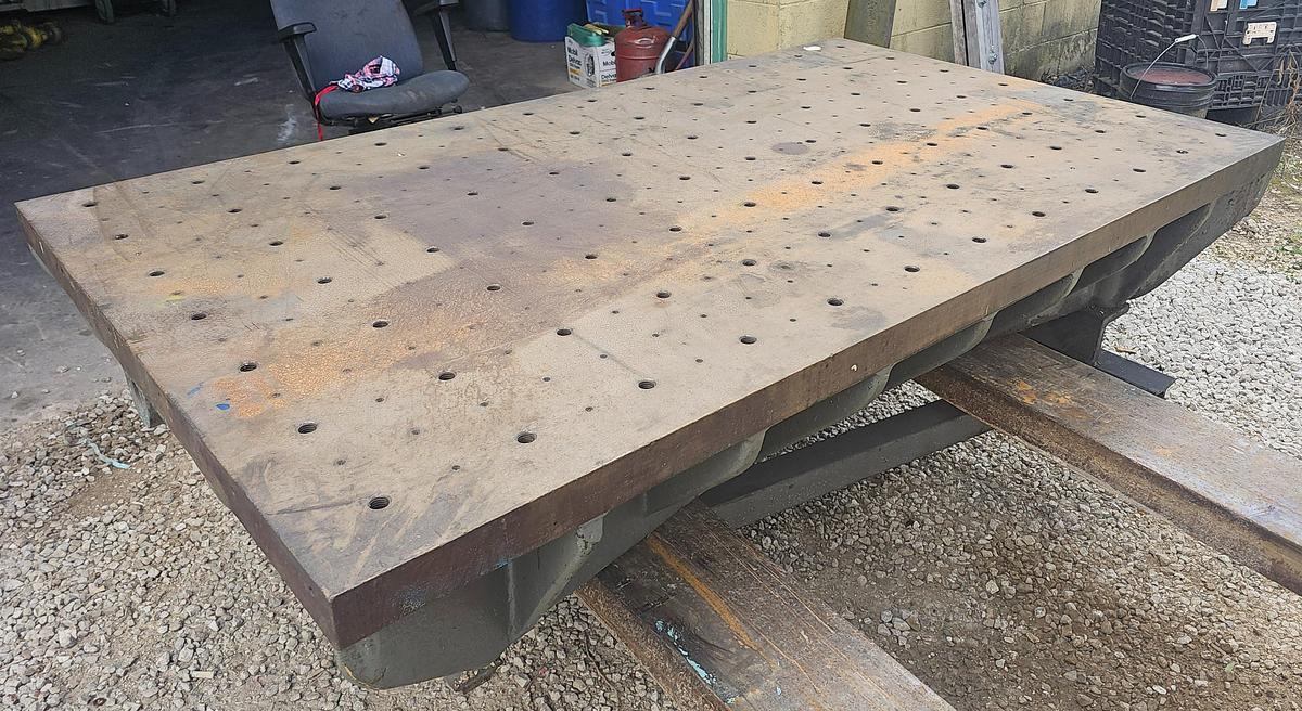 Used 6' x 42" Heavy Duty 2" Thick Top Cast Iron Setup Fixture Table