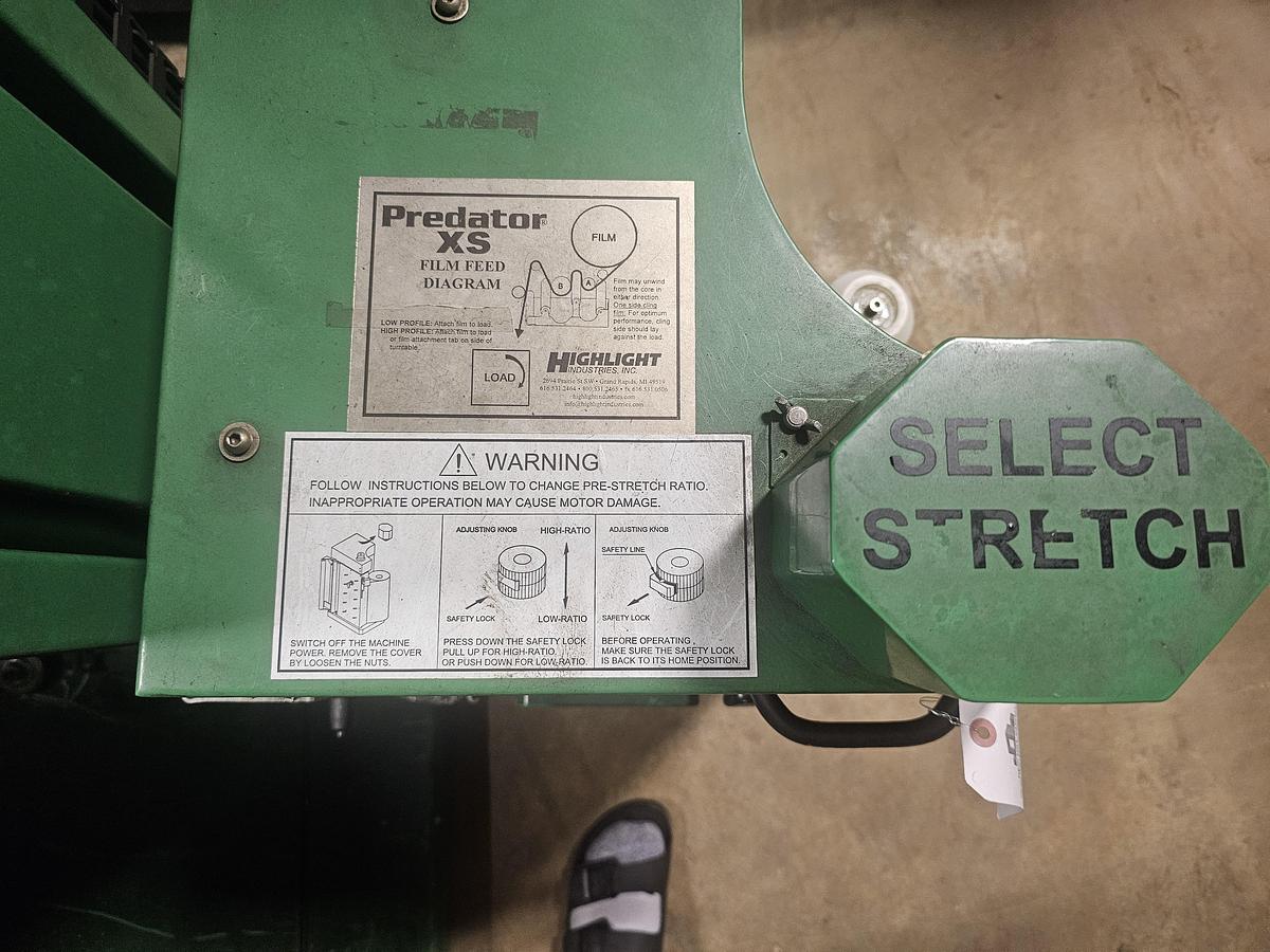 Used Highlight Industries Predator XS Semi-Automatic Stretch Wrapper