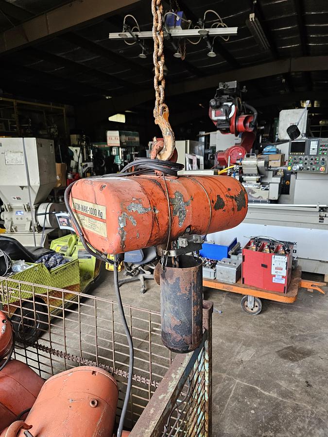 Used 1500# Gorbel Freestanding Overhead Bridge Crane 234" Span x 82' Runway, Power Trolley & Adjacent Crane Cell