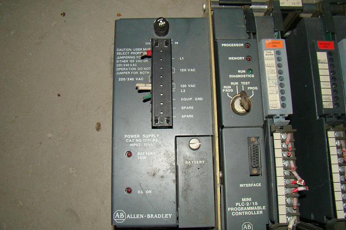 Used Allen Bradley Power Module & Mini Programmable Controller Cat #1771-PA