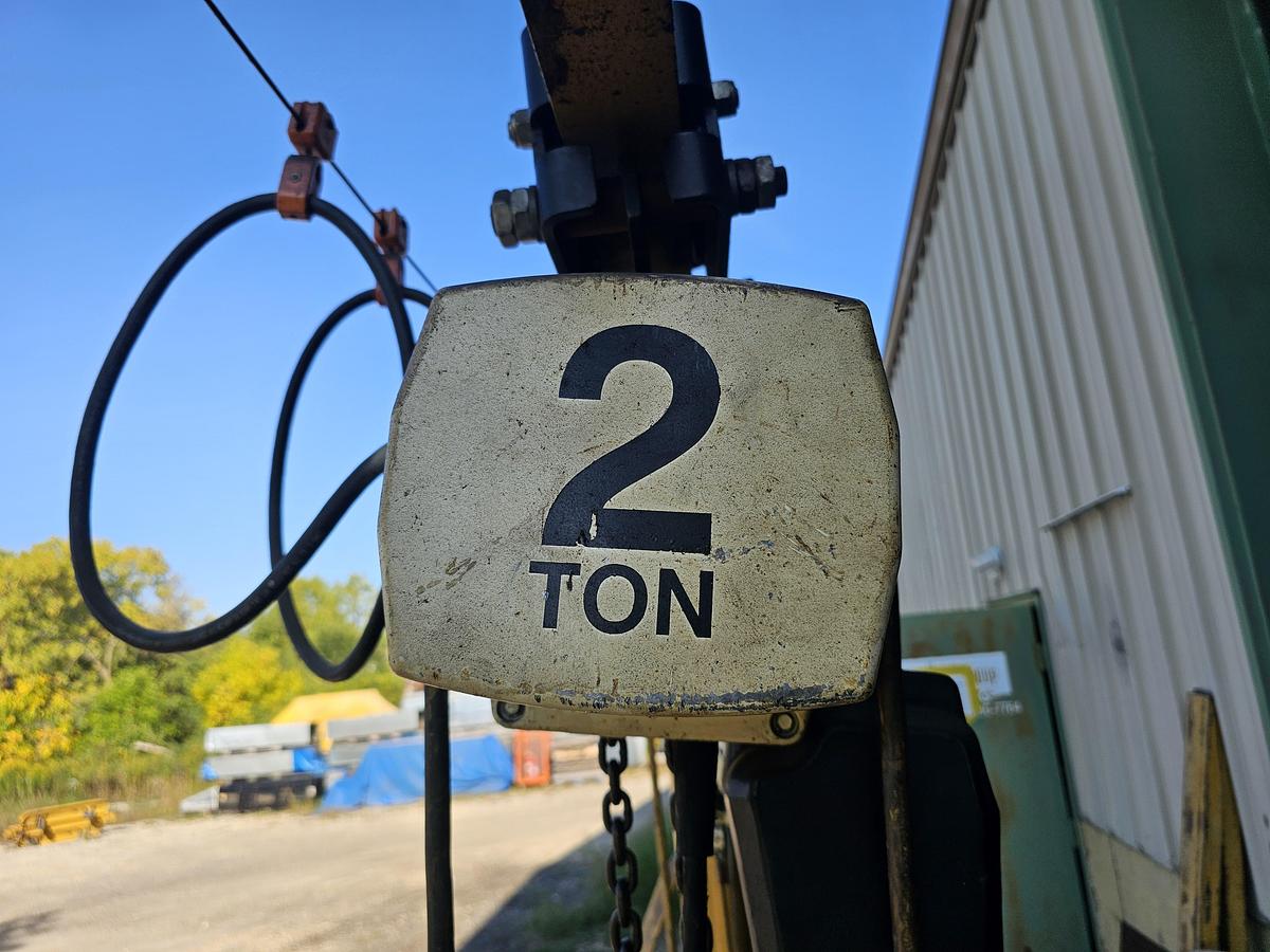 Used 2 Ton Contrx GCT2-8 Adjustable Height Gantry Crane 8' Span & Coffing Hoist 