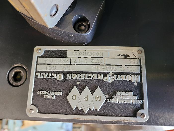 Used 2017 Multi-Precision Detail Manufactured Hydraulic Tombstone Fixture