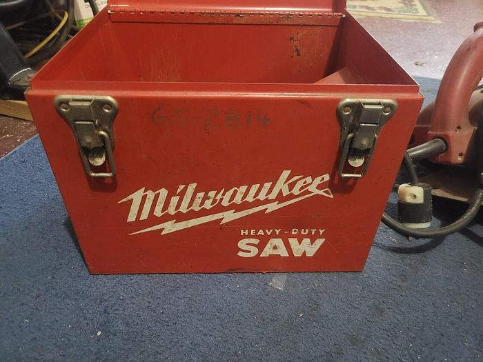 Used Milwaukee 6365 Heavy Duty 7 1/4'' Corded Circular Saw & Metal Case
