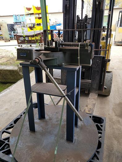 Used Lakeland Products 624 Manual Ratcheting Tube Bender on Stand 3/8”-1 1/2”