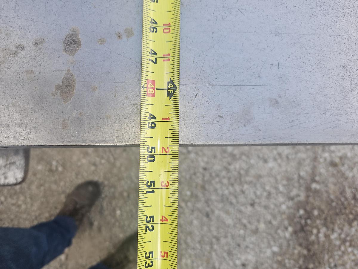 Used 96" x 48" Webbed Cast Iron Setup/Layout Table w/Stand, 2" Surface Plate