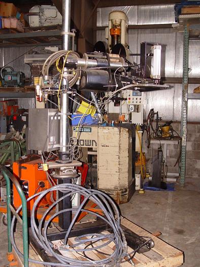 Used Avery Model #500-HD Label Printer & Applicator on Adjustable Stand