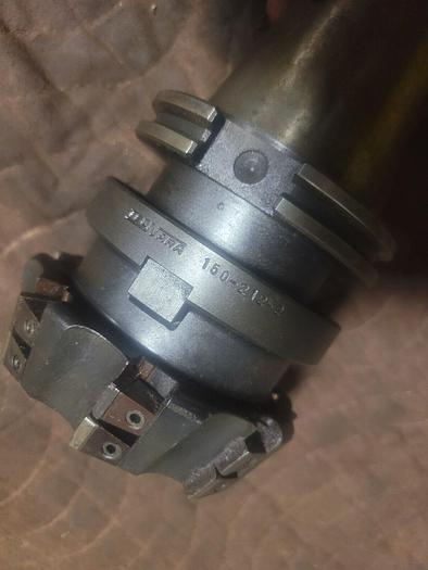 Used Tecnara 150-212-2 CAT50 Face Mill Holder 2'' Pilot Arbor Hole & 4'' Face Mill