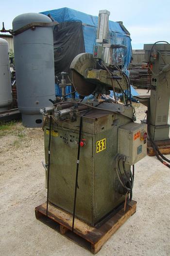 Used 14″ MG EMMEGi #350 Tilting Head 2-Speed Cold Saw Pneumatic Elevation/Clamp