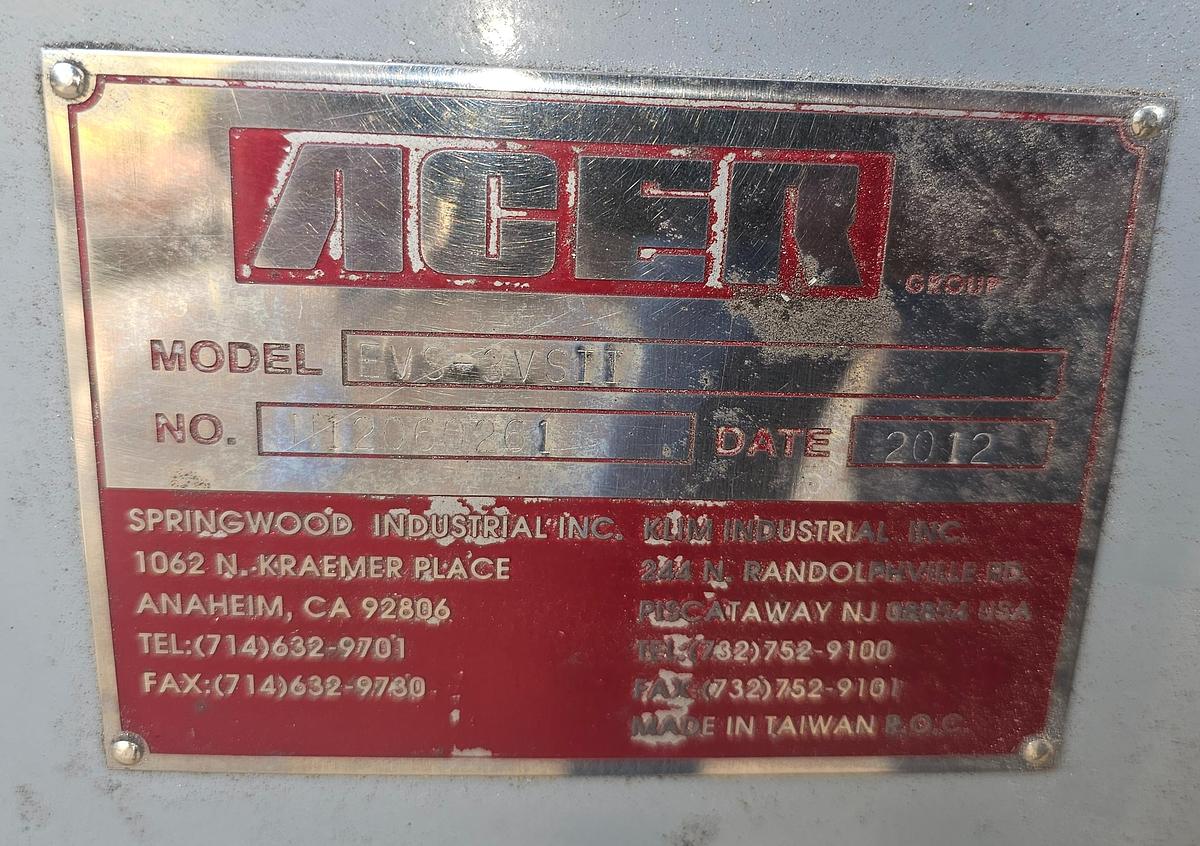 Used 2012 3 Hp ACER E-Mill EVS-3VSII Knee Mill , 9" x 49" Table Acurite DRO