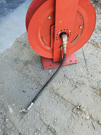 Used Lincoln Lubreel #82206 Heavy Duty Oil Hose Reel