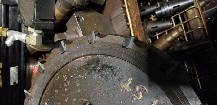 Used 14” VR/Wesson Rapid Set Industrial Face Mill Part #: STD-30125 Left Hand Cut