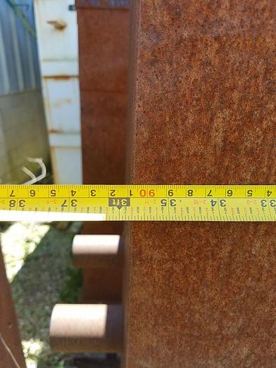 Used Stress Relieved Steel Tombstone 36″ W x 16″ Dp x 60″ H w/Drilled & tapped holes