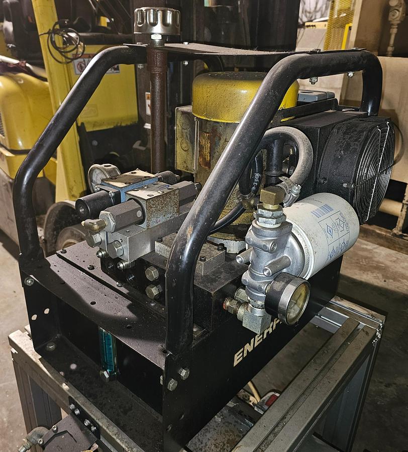 Used Enerpac Portable 1.5 Hp Hydraulic Pump Clamping System from Machining Center App