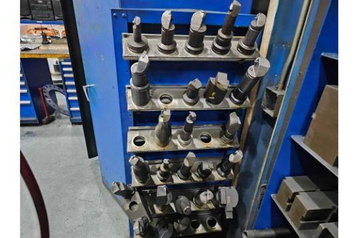 Used 60" Giddings & Lewis CNC VTL 72" Swing w/Fanuc 21-IT Control & Tooling - NO PIT REQUIRED