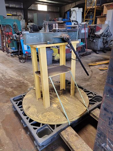 Used Lakeland Products 624 Manual Ratcheting Tube Bender on Stand 3/8”-1 1/2”