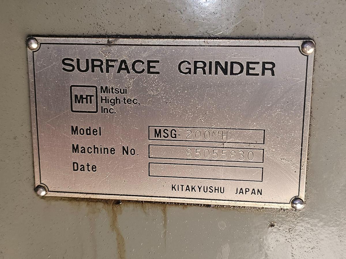 Used 6" x 12" Mitsui MSG-200MH Precision Hand Feed Surface Grinder, DRO & Magnetic Chuck 