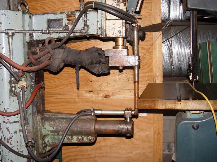 Used Sciaky 100 KVA 240 Volt 1 ph Press Type Spot Welder w/Entron Solid State Control