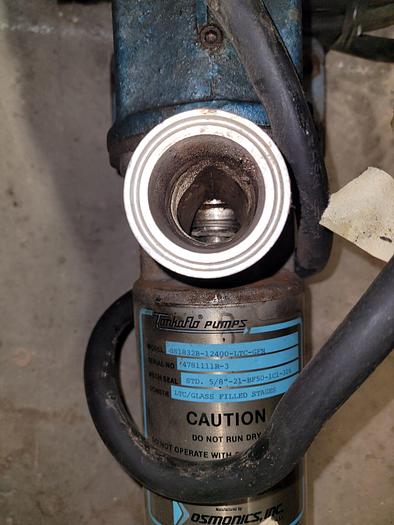 Used 10 Hp Osmonics Tonkaflo (GE) Stainless Steel High Pressure Pump #SS1832B-12400