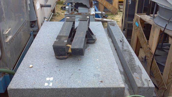 Used 55” x 80” x 24” thick GRADE “A” Granite CMM Base/Table w/Cushion Mount Pads