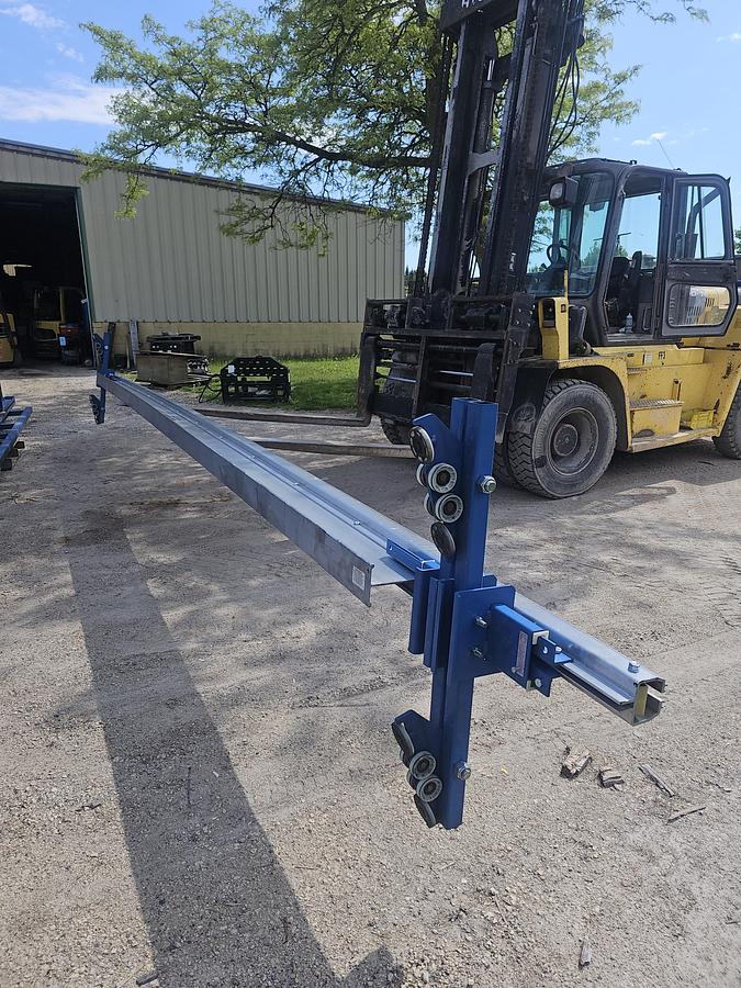 Used 1000 lb (1/2 Ton) Gorbel 28' Span x 52' Runway Freestanding Bridge Crane System & Hoist