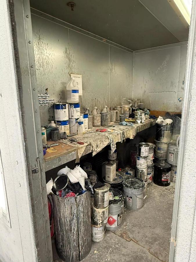 Used GFS CDG-1610PSB-30-S-CU-S Crossdraft Spray Booth 16' x 10' x 30' w/Mix Room & Air Makeup Unit