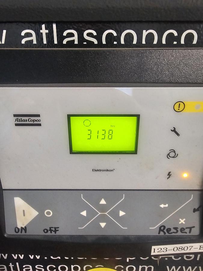 Used 2015 Atlas Copco GA11FF 15 Hp Rotary Screw Air Compressor - Only 3138 Hours!!