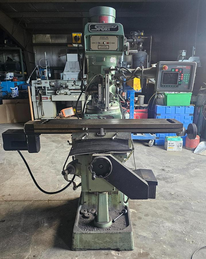 Used 3 Hp Southwestern Industries 2-Axis Sport K3 CNC Variable Speed Knee Mill, 10" x 50" Table