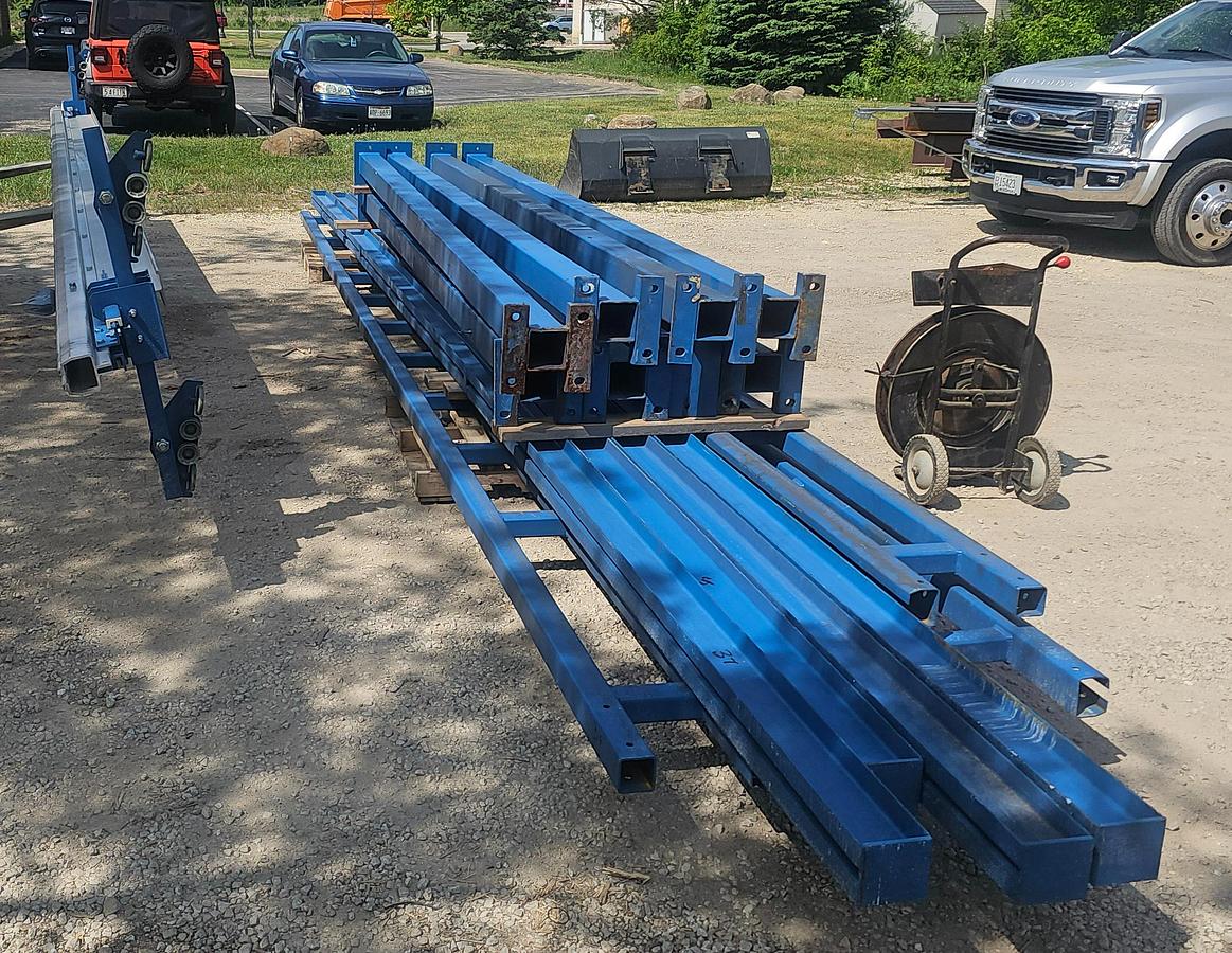 Used 1000 lb (1/2 Ton) Gorbel 28' Span x 52' Runway Freestanding Bridge Crane System & Hoist
