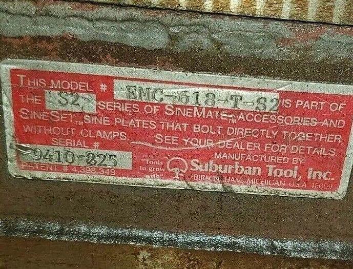 Used 6" x 18" Fine-lined Suburban Tool #EMC-618-T-S2 Magnetic Chuck 4 Surface Grinder