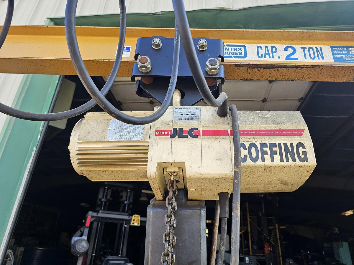 Used 2 Ton Contrx GCT2-8 Adjustable Height Gantry Crane 8' Span & Coffing Hoist 