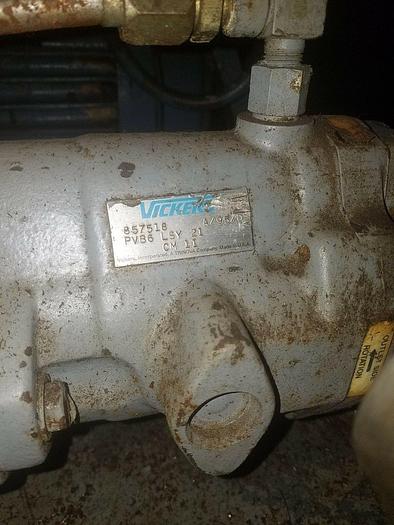 Used 5 Hp Delta Power Hydraulic Vickers 6 GPM Pump/Motor/Tank Combo 208-230/460