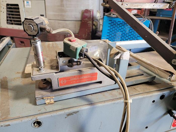 Used Shanklin Semi-Automatic L-Bar Sealer Model S-23B, 16" x 20" Cap, Power Conveyor
