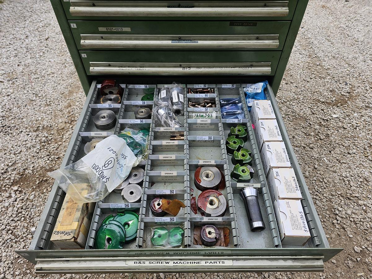 Used Nu-Era 15 Drawer Automator Ball Bearing Tooling Cabinet 28.5" x 28.5" x 60"