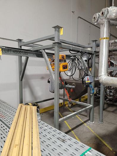 Used SST SacMaster 2 Ton Bulk Bag Discharging System w/Mixing & Storage Tank