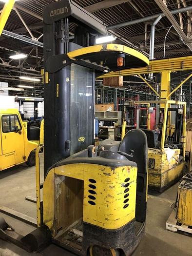 Used Crown RR 5000 Series Electric Reach Truck 4,200 lb Capacity 42” Forks Sideshift