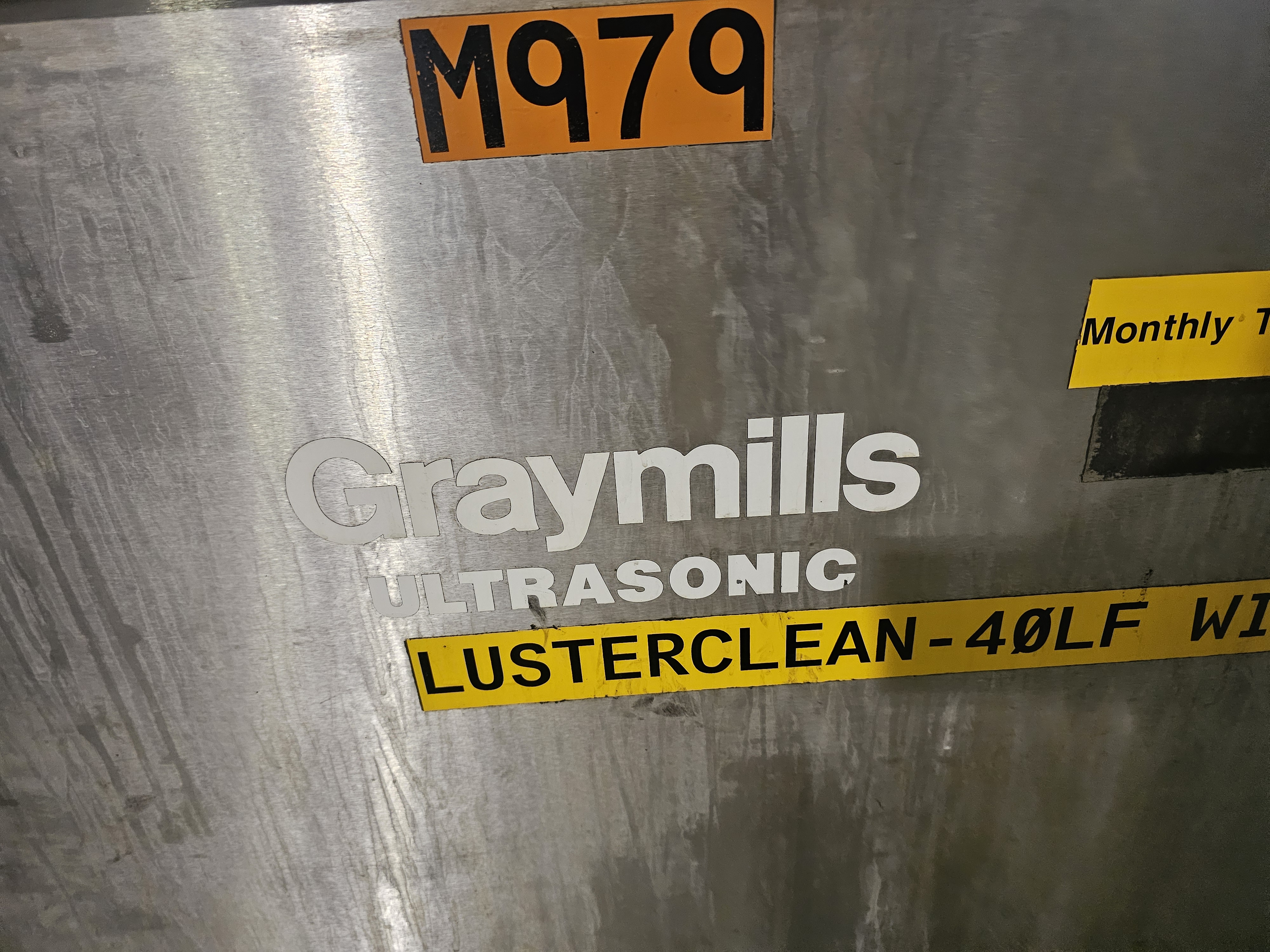 Used Graymills Super Sonic Precision Ultrasonic Immersion Washer, 37x25 Platform, 300 Lb, 4kW