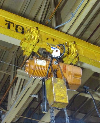 Used 3 Ton Multi Bridge Underslung Monorail 26' Span x 120' Rail Overhead Bridge Crane System