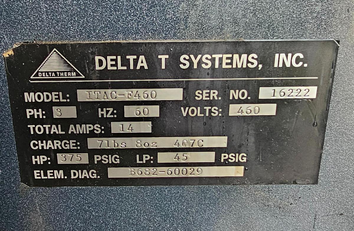 Used 2014 Delta T Systems 5-Ton Industrial Chiller | R-407C | ITAC-F460 | 460V