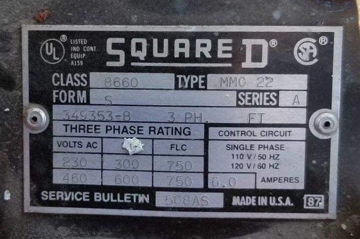 Used 250 HP SQUARE D CLASS 8660 SOLID STATE REDUCED VOLTAGE MOTOR STARTER