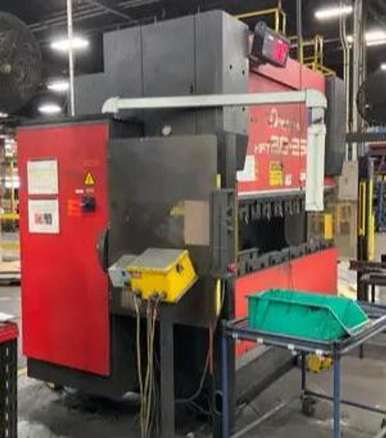 Used 88 Ton x 8' Amada HFT 80-25 S Hydraulic 4 Axis CNC Press Brake