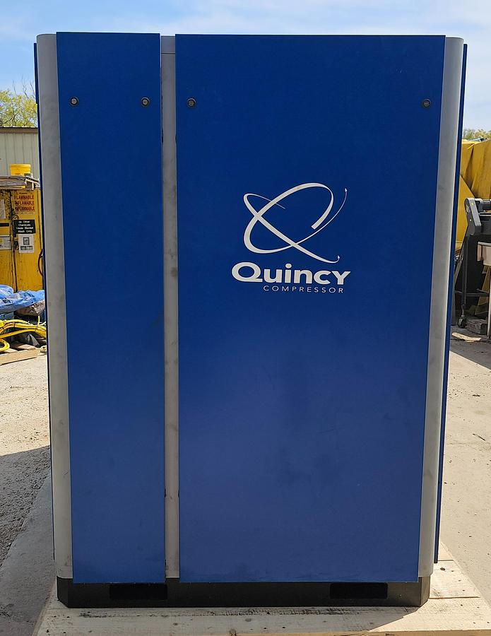 Used 2010 Quincy QGV-100 VFD 100 Hp Rotary Screw Air Compressor 125 Psi / 510 CFM