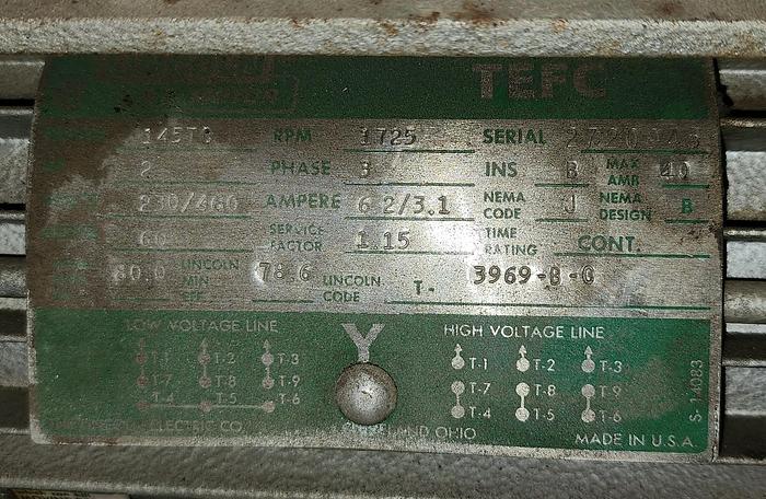 Used Busch 28 Cfm Positive Displacement Vacuum Pump 040-138