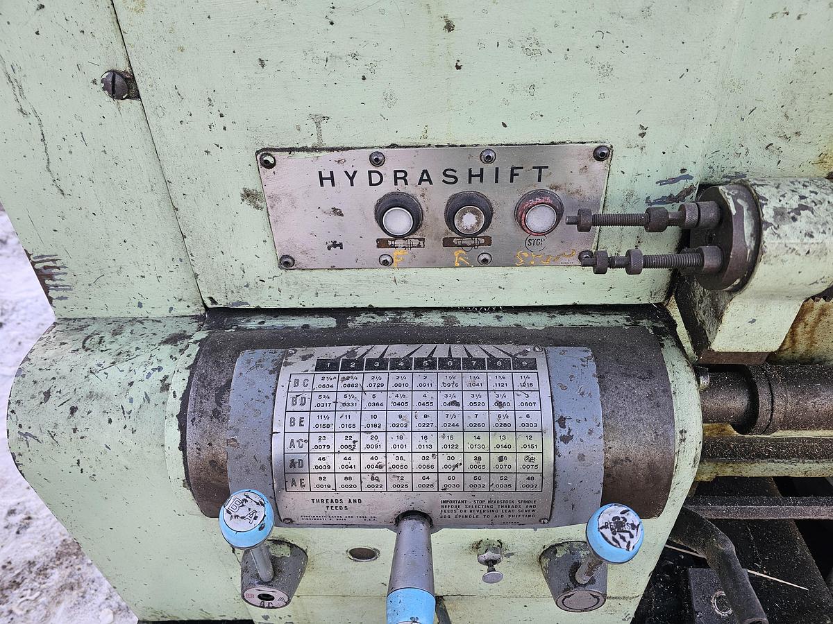 Used Cincinnati Hydrashift 22 Engine Lathe 23.5" Swing x 72" Centers