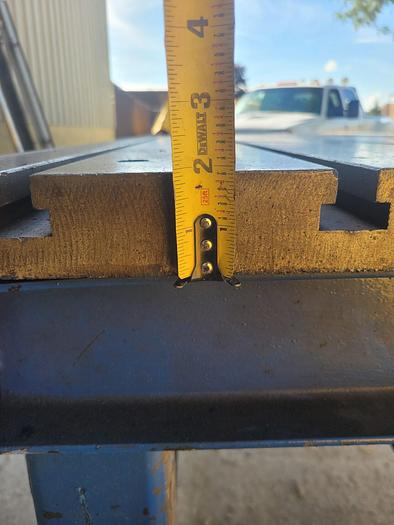 Used 60” x 30” x 2” Thick Large T-Slot Setup Table