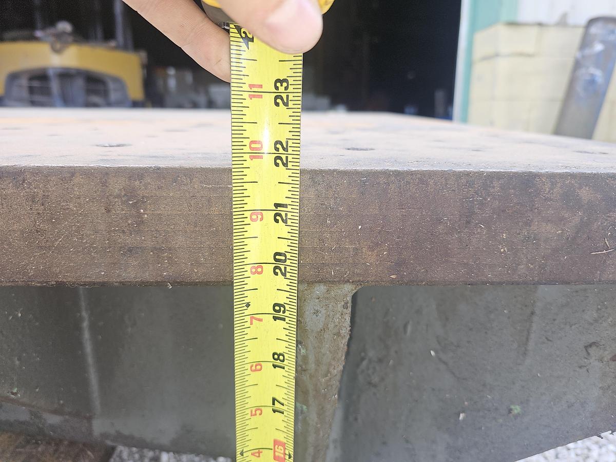 Used 6' x 42" Heavy Duty 2" Thick Top Cast Iron Setup Fixture Table