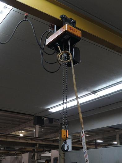 Used Metro 1 Ton Underslung Bridge Crane 22′ Span 45′ Runway & Kone 1 Ton Hoist